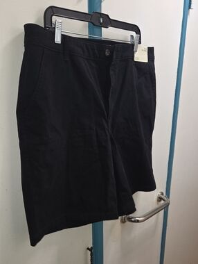 a.n.a Black Flat Front Womens Shorts